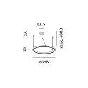 Wever & Ducré Luci a sospesione KUJO 2.0 1 elemento, forma dell'anello IP20, champagne dimmerabile Wever & Ducré Luci a sospesione KUJO 2.0 1 elemento, forma dell'anello IP20, champagne dimmerabile