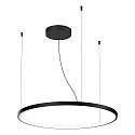 Luci a sospesione KUJO 3.0 1 elemento, forma dell'anello IP20, nero opaco dimmerabile