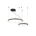Luci a sospesione KUJO 2.1 2 elemento, forma dell'anello IP20, bronzo dimmerabile