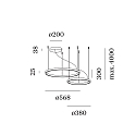 Wever & Ducré Luci a sospesione KUJO 2.1 2 elemento, forma dell'anello IP20, bronzo dimmerabile Wever & Ducré Luci a sospesione KUJO 2.1 2 elemento, forma dell'anello IP20, bronzo dimmerabile