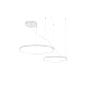 Luci a sospesione KUJO 2.1 2 elemento, forma dell'anello IP20, bianco opaco dimmerabile