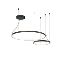 Luci a sospesione KUJO 3.1 2 elemento, forma dell'anello IP20, bronzo dimmerabile