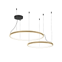 Luci a sospesione KUJO 3.2 2 elemento, forma dell'anello IP20, champagne dimmerabile