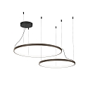 Luci a sospesione KUJO 3.2 2 elemento, forma dell'anello IP20, bronzo dimmerabile