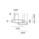 Wever & Ducré Luci a sospesione KUJO 3.2 2 elemento, forma dell'anello IP20, bronzo dimmerabile Wever & Ducré Luci a sospesione KUJO 3.2 2 elemento, forma dell'anello IP20, bronzo dimmerabile