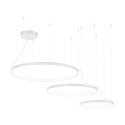 Luci a sospesione KUJO 3.2.1 3 elemento, forma dell'anello IP20, bianco opaco dimmerabile