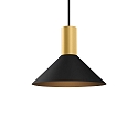 pendant luminaire ODREY CEILING SUSP 1.6 PAR16 GU10 IP20, gold, black matt 