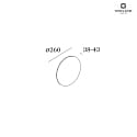 Wever & Ducré Lampada da parete MILES 3.0 ROUND IP20, bronzo dimmerabile