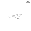 Wever & Ducré Lampada da parete e soffitto MIRBI LONG 1.0 IP44, bianco dimmerabile