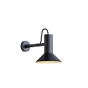 Wall luminaire ROOMOR 1.0 PAR16, 30.6cm, GU10, deep black, with shade 1.0, deep black gold