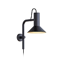 Luminaire mural ROOMOR WALL 3.1 - PAR16 / SHADE 1.0 court, avec interrupteur, avec bras articulé, avec prise de courant GU10 IP2