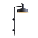 Wall luminaire ROOMOR 4.0 PAR16, GU10, with cable, deep black, with shade 3.0, deep black gold