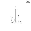 Wever & Ducré Luminaire mural FINLIN 1.0 IP20, or, noir gradable