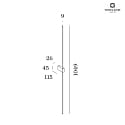 Wever & Ducré Luminaire mural FINLIN 2.0 IP20, noir gradable