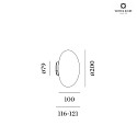 Wever & Ducré mirror luminaire PERLEZ CLIP IP44 3.0 - Ø 20CM IP44, white dimmable