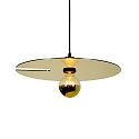 Pendant luminaire MIRRO 2.0, length 250cm / mirror  45cm, E27 (excl.), black gold