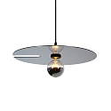 Pendant luminaire MIRRO 2.0, length 250cm / mirror  45cm, E27 (excl.), black chrome