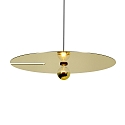 Pendant luminaire MIRRO 3.0, length 250cm / mirror  75cm, E27 (excl.), black gold