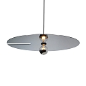Pendant luminaire MIRRO 3.0, length 250cm / mirror  75cm, E27 (excl.), black chrome