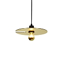Pendant luminaire MIRRO 1.0, length 600cm / mirror  30cm, E27 (excl.), black gold