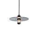 Pendant luminaire MIRRO 1.0, length 600cm / mirror  30cm, E27 (excl.), black chrome