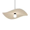 Pendelleuchte WAVE SOFT 1.0, E27, IP20, Kabel 250cm, Filz Kalkstein