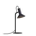 Lampada da tavolo ROOMOR TABLE 1.1 - PAR16 / SHADE 1.0 con interruttore, con spina, regolabile GU10 IP20, opaco, nero jet 