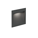 Outdoor LED Wand-Einbauleuchte ORIS OUTDOOR WALL REC 1.3, IP65, 13x13cm, 350-700mA 9V (exkl. BG), 3/7W 3000K, CRi >90, anthrazit