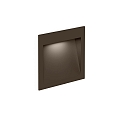 Outdoor LED Wand-Einbauleuchte ORIS OUTDOOR WALL REC 1.3, IP65, 13x13cm, 350-700mA 9V (exkl. BG), 3/7W 3000K, CRi >90, bronze