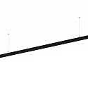 STREX SYSTEM LED Pendelschiene INDIRECT, 48V, 18.5W 3000K, DALI steuerbar, 200cm, Schwarz