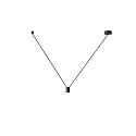 Accessory for WIRO - suspension set DECENTER 1.0 for 1 shade, E27, with canopy, 600cm