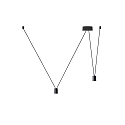 Accessory for WIRO - suspension set DECENTER 2.0 for 2 shades, 2x E27, with multi canopy, 260cm