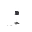battery table lamp POLDINA PRO MINI dimmable IP65, dark grey, powder coated dimmable