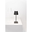 Zafferano battery table lamp POLDINA PRO MINI dimmable IP65, dark grey, powder coated dimmable Zafferano battery table lamp POLDINA PRO MINI dimmable IP65, dark grey, powder coated dimmable