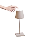 Zafferano battery table lamp POLDINA PRO MINI dimmable IP65, powder coated, sand coloured dimmable Zafferano battery table lamp POLDINA PRO MINI dimmable IP65, powder coated, sand coloured dimmable