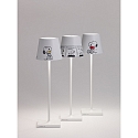Zafferano LED Akku-Tischleuchte POLDINA x PEANUTS, Ø 11, 2,2W, 2700-3000K, Snoopy Vignetta, weiß matt Zafferano LED Akku-Tischleuchte POLDINA x PEANUTS, Ø 11, 2,2W, 2700-3000K, Snoopy Vignetta, weiß matt