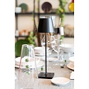 Zafferano Lampe de table à accu POLDINA TAVOLO PRO IP65, noir gradable Zafferano Lampe de table à accu POLDINA TAVOLO PRO IP65, noir gradable