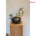 Zafferano battery table lamp POLDINA TAVOLO PRO IP20, black, gold leaf dimmable