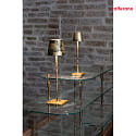 Zafferano battery table lamp POLDINA TAVOLO PRO IP20, black, gold leaf dimmable