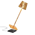 Zafferano Lampe de table à accu POLDINA TAVOLO PRO IP20, rouge, feuille d'or gradable Zafferano Lampe de table à accu POLDINA TAVOLO PRO IP20, rouge, feuille d'or gradable