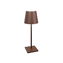 Lampe de table  accu POLDINA L DESK IP54, rouille gradable