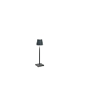 Lampe de table à accu POLDINA MICRO IP65, gris foncé gradable