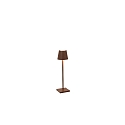 Lampe de table  accu POLDINA MICRO IP65, corten gradable