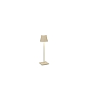 Lampe de table à accu POLDINA MICRO IP65, couleur sable gradable
