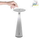 LED Table lamp DAMA PRO, IP54, height 29.1cm / Ø 12.5cm, with touch dimmer, black matt