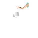LED Akku-Wandleuchte POLDINA Außenleuchte, 2,2W, 2200K/2700K/3000K, 130-150lm, weiß
