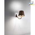 Zafferano battery wall luminaire POLDINA IP54, rust, lacquered dimmable