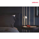 Zafferano battery table lamp CIRCE IP65, white matt dimmable