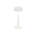 battery table lamp SISTER LIGHT IP65, glossy, pearl white dimmable