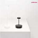 Zafferano battery table lamp SWAP MINI IP65, satined, black, lacquered dimmable